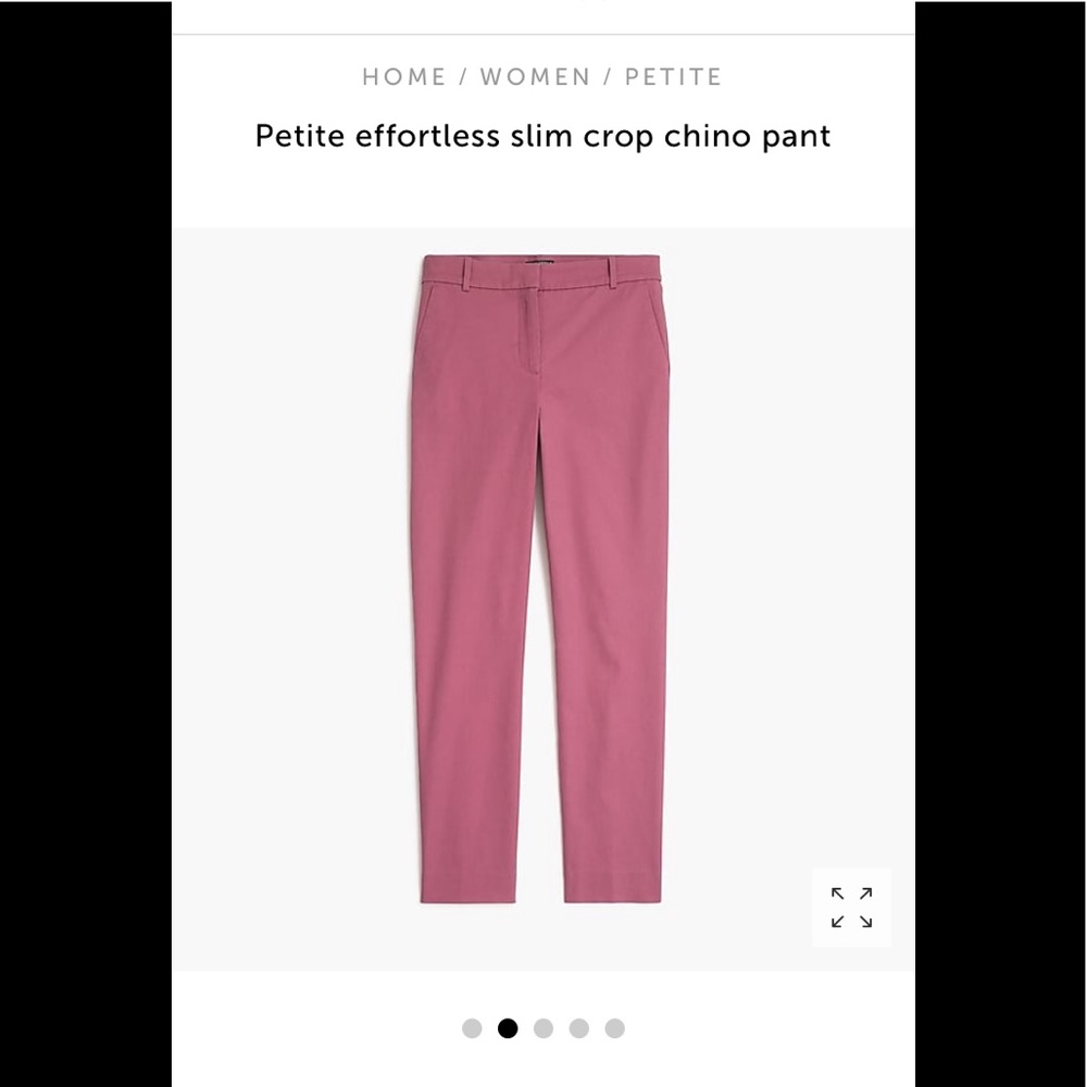 Jcrew effortless slim chino pants in guava